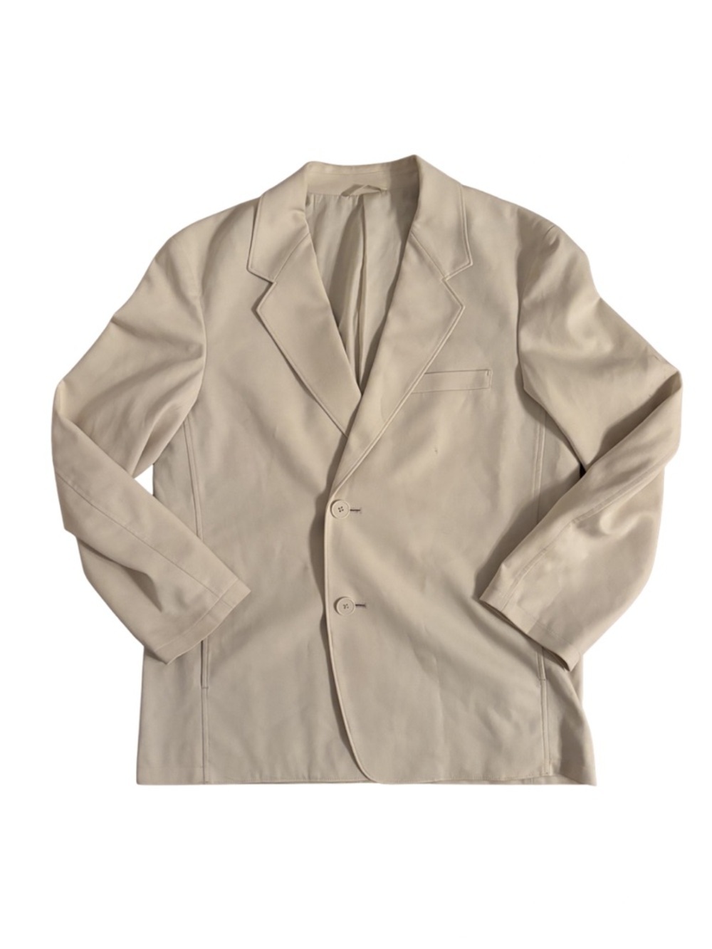 Uniqlo Ivory Single-Breasted Casual Blazer